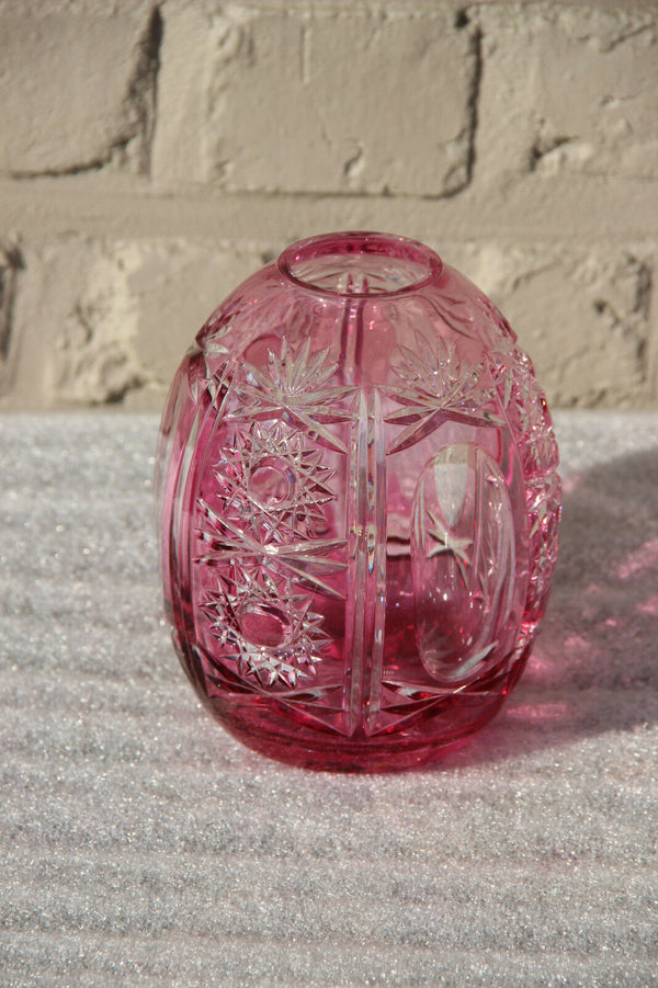 Bohemian Crystal glass cut Vase
