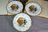 Vintage Set 3 CHADELAUD LIMOGES porcelain marked plates hunting duck no2