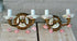 PAIR vintage French porcelain faience Wall lights sconces rose flowers