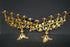 PAIR altar church candelabras candle holders 6 arms 1930 Brass floral religious