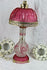 Bohemian Crystal glass Cut Table desk lamp 1950