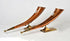 Set of 2 Dutch Antique Copper Huntings horns mounted on base 19th c