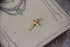 Small 18ct gold crucifix cross pendant for necklace religious