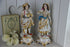 PAIR antique French 1900 vieux paris porcelain Pique fleur vases figurines