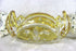 Gorgeous Crystal yellow clear cut glass coupe bowl centerpiece fleur de lys