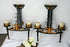 PAIR cast iron metal gothic castle  French 1960s Vintage Sconces wall