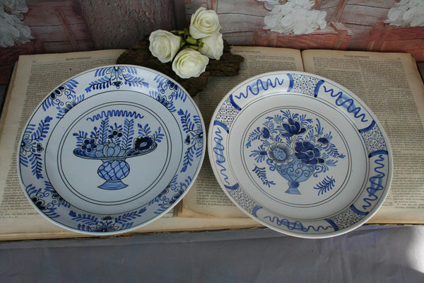 PAIR Delft pottery blue white AK adrian kocks circa 1800 Plate