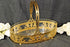 Original French 1950 empire Brass lions Centerpiece table glass