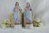 PAIR 1900  VIEUX ANDENNE porcelain biscuit Couple Pastel colours Mary Jesus Holy