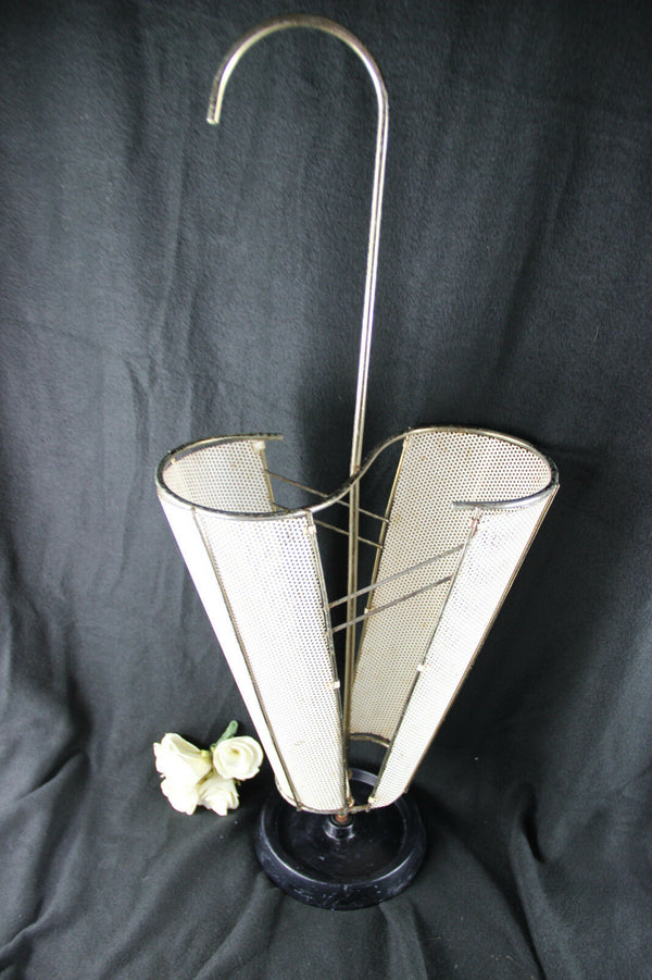 RETRO MATEGOT perforated metal White Bakelite umbrella stand holder
