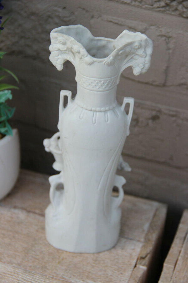 Antique French bisque porcelain Vase figurine