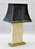 Modernist french vintage 1960 retro Travertin table lamp mid-century
