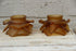 Antique pair amber glass paste tulip shades chandelier sconces replacement