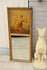 Antique French Trumeau mirror wood stucco litho victorian lady after Boucher
