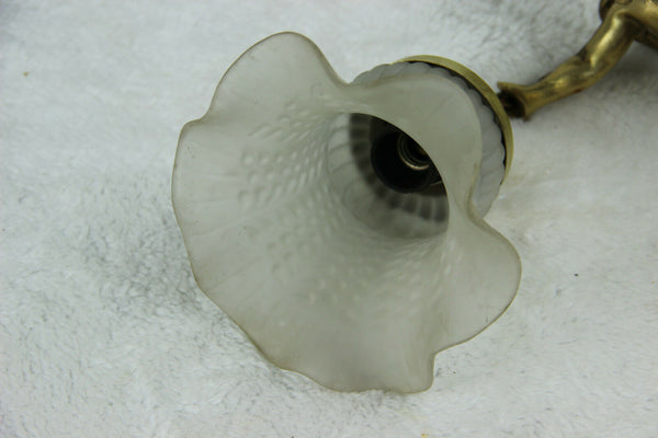 French antique putti angel figurine pendant chandelier lamp