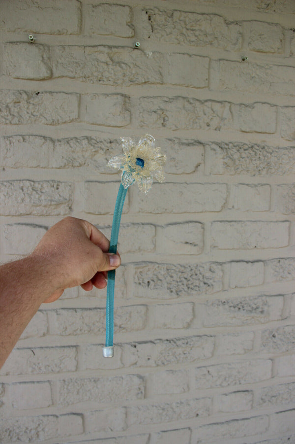 Murano italian hand blown replacement flower blue  element part chandelier