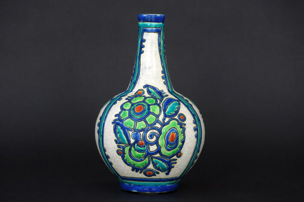 Gorgeous Art deco CHARLES catteau model 991d 957 Boch Vase ceramic marked