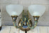 Vintage French empire swan glass shade Wall light sconce