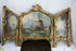 Unusual Tryptich Oil panel painting Dutch School signed louis XVI frame 1920