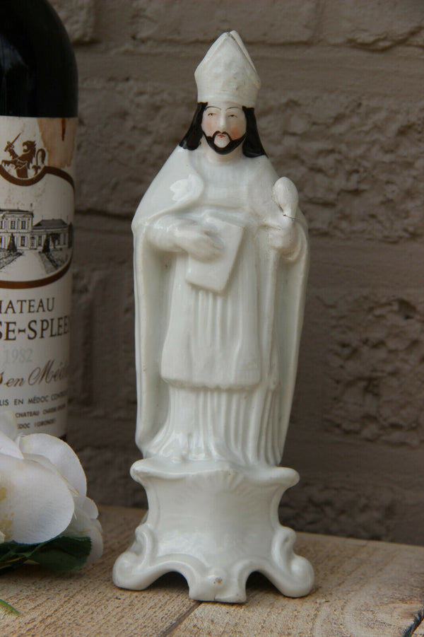 Antique French porcelain Saint  figurine statue religious