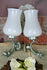 PAIR French empire fish dolphin wall lights sconces silver patina