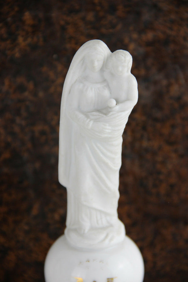 Antique Belgian vieux paris porcelain bisue madonna statue France