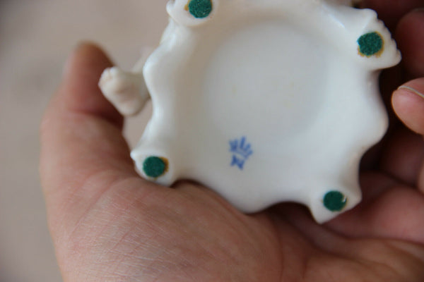 Italian set 4 capodimonte marked season cherub angel figurines