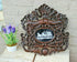 Antique XL Black Forest Wood carved letter holder Bruges LAce carriage 1881