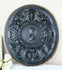 French 19thc Napoleon III black wood carved oval medaillon wall plaque mozart