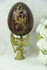 Vintage russian fabergy glass design eagle egg brass base