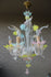 Murano hand blown glass Mid century Multi colour chandelier Italian 1970