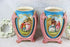 Pair antique French sevres porcelain vases romantic decor marked 19thc