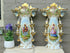 Top antique PAIR French Vieux paris porcelain hand paint Cornet vases attr petit