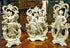 Antique Xl set German bisque porcelain romantic figurines group 1900s