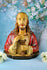 Antique plaster chalkware sacred heart Jesus christ Buste signed 1920's