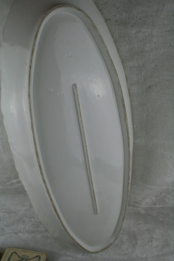 Exclusive XXL French old paris porcelain Fish porcelain plate serving tray