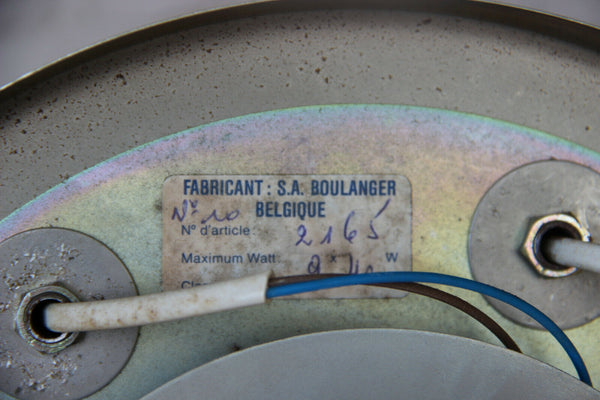 Mid century 1970 BOULANGER Sciolari brass 9 tube flush mount lamp chandelier n1