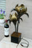 Rare Large Maison jansen palm tree leaf Table lamp mid Hollywood regency 1970s