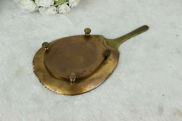 Vintage italian porcelain Centerpiece bowl with encrusted flowers and birds