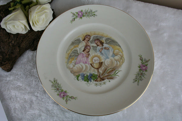 Mosa maastricht dutch porcelain plate religious angels