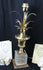 Mid century Pineapple brass leaves  table desk lamp attr. maison jansen 60's