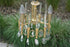 Mid-century 60's Retro Ovali Sciolari Italian 3 lights chandelier brass