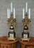 PAIR Large French limoges porcelain candelabras candle holders 5 arms marked