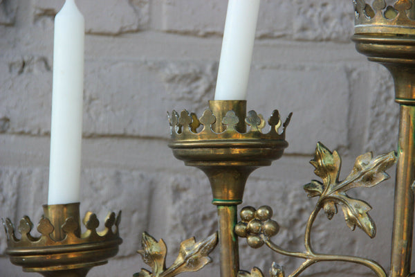 Majesticalaltar  church bronze brass candealbra candle holder neo gothic