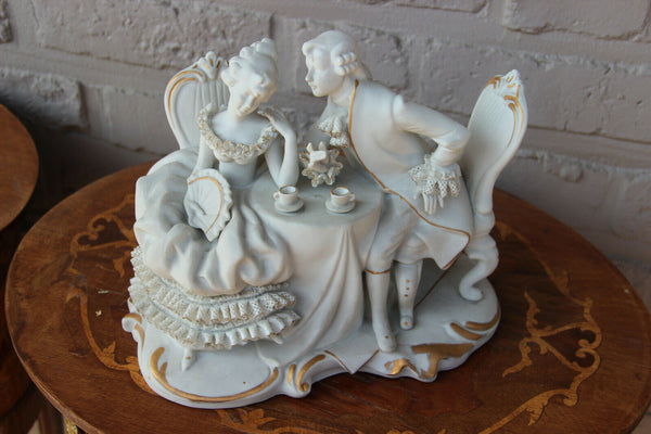 German Bisque porcelain romantic group figurine 1970