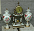 Vintage italian porcelain Clock set vases floral cherub 1960