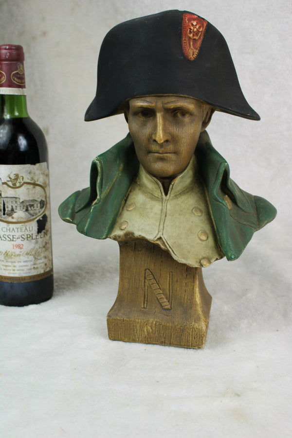 Antique French Chalkware bust statue of napoleon