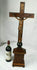 XL 28.3" antique french wood carved crucifix religious