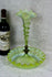 Rare 1950s Uranium Glass Centerpiece Vase pique fleur