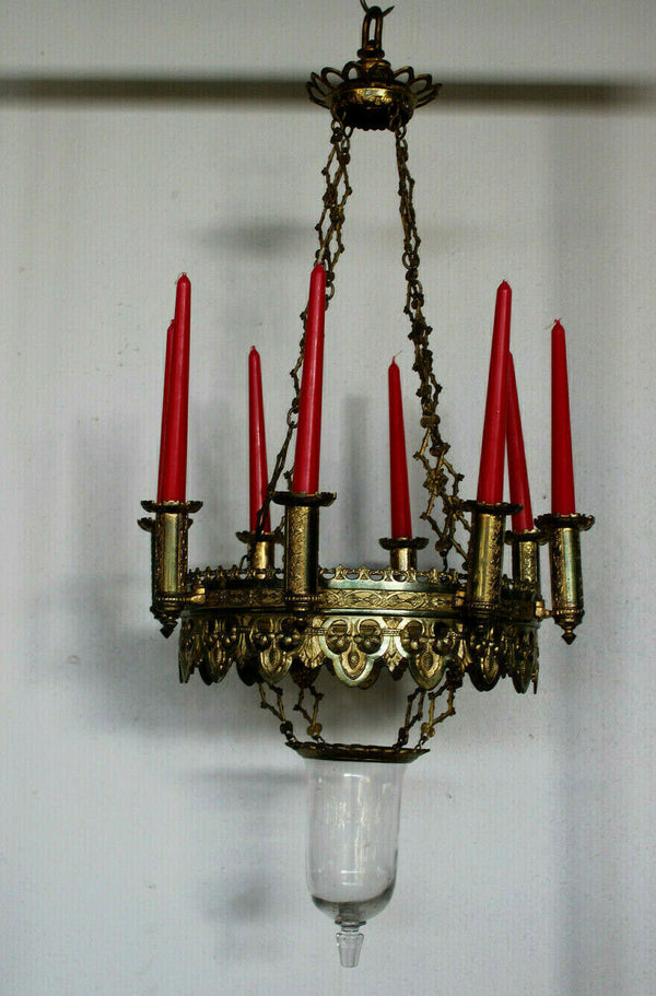 Antique Church Religious Sanctuary Bronze lamp candle holder chandelier french